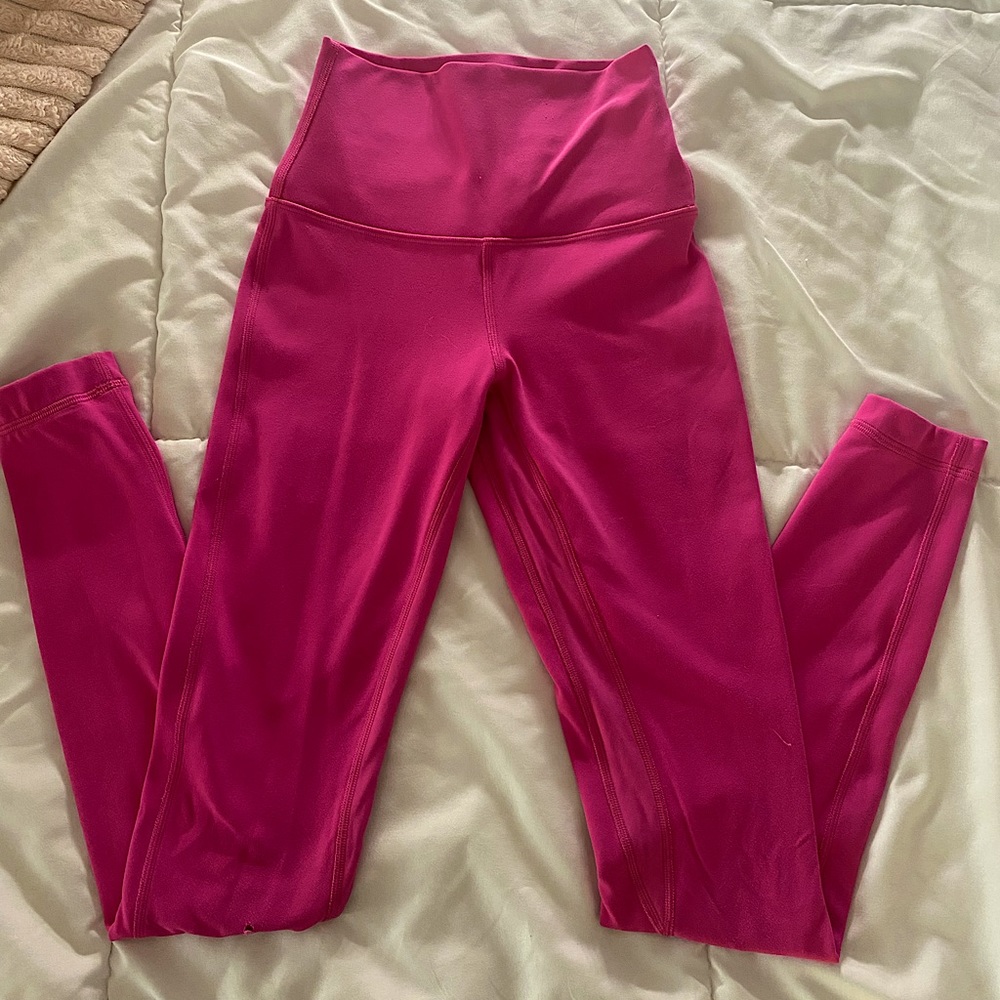 Hot pink Lululemon align leggings, size 0